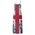 thumbnail image 4 of Busydd Womens 4th of July Dress American Flag Graphic Sundresses V Neck Sleeveless Independence Day Maxi Dress, 4 of 5