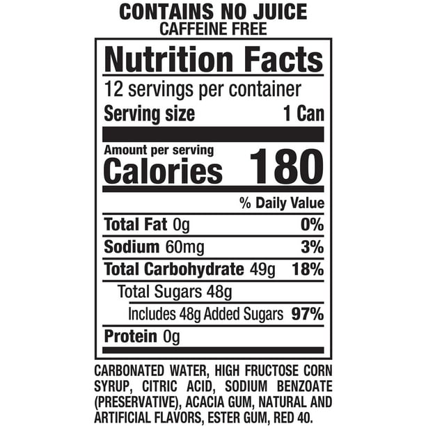 Sunkist Caffeine Free Fruit Punch Soda Pop, 12 fl oz, 12 Pack Cans