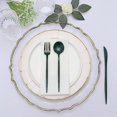 thumbnail image 4 of BalsaCircle 50 Hunter Green Disposable Heavy Duty Plastic Cutlery Spoons Forks Knives Set Party Events Tableware Supplies, 4 of 8