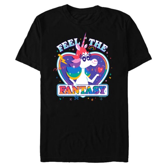 Disney & Pixar’s Inside Out Rainbow Unicorn Fantasy Pride - Short Sleeve Blended T-Shirt for Adults - Customized-Black