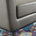 thumbnail image 6 of Modway Engage Top-Grain Leather Living Room Accent Armchair in Gray, 6 of 6