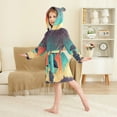 thumbnail image 4 of FORMRS Niños Bathrobe Unisex Hooded Robe Soft Plush Pajamas Sleepwear, Size 7-9T, Astronaut and Sky, 4 of 7
