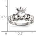 thumbnail image 4 of 14k White Gold Polished Claddagh Ring Size 7, 4 of 4