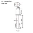 thumbnail image 3 of 100Pcs LED 5MM BLUE LIGHT Super Bright Lamp Bulb Blue Glowing Diode, 3 of 4