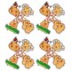 thumbnail image 4 of Key Pendant 16Pcs Adorable Keychain Accessory For Women And Girls Light Brown Color Bag Hanging Decor, 4 of 4