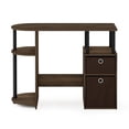 thumbnail image 3 of Pemberly Row Engineered Wood Computer/Study Desk in Columbia Walnut, 3 of 6