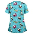 thumbnail image 1 of PENGXIANG T-Shirt à Manches Courtes Col en V avec Poche pour Femmes, 1 of 3