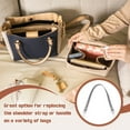 thumbnail image 6 of Uxcell 2 Pcs Metal PU Leather Purse Handle Strap Replacement for DIY Women Clutch Bag Handbags Grey 17 inch, 6 of 7