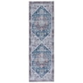 thumbnail image 3 of SAFAVIEH Tucson Jayla Oriental Machine Washable Runner Rug, Navy/Red, 2'6" x 8', 3 of 13