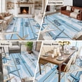 thumbnail image 6 of Rectangle Area Rug 6x9ft,Ocean Starfish Ombre Wood Board Washable Carpet Non-Slip Runner Accent Rugs Indoor Floor Mat for Bedroom Living Room Decor,Better Beach Life Quote, 6 of 9