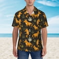 thumbnail image 4 of Lsque Funny Fox by the Field pattern Hawaiian Shirt for Men, Unisex Summer Beach Casual Short Sleeve Button Down Shirts-Small, 4 of 9