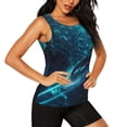 thumbnail image 2 of Fotbe Futuristic Jet Ski Adventure Blusas Sin Mangas para Mujer – Estilo Casual, Corte Suelto, Slim-Fit, Cuello Redondo Deportivo, Tops de Verano para Gimnasio y Yoga-Large, 2 of 7