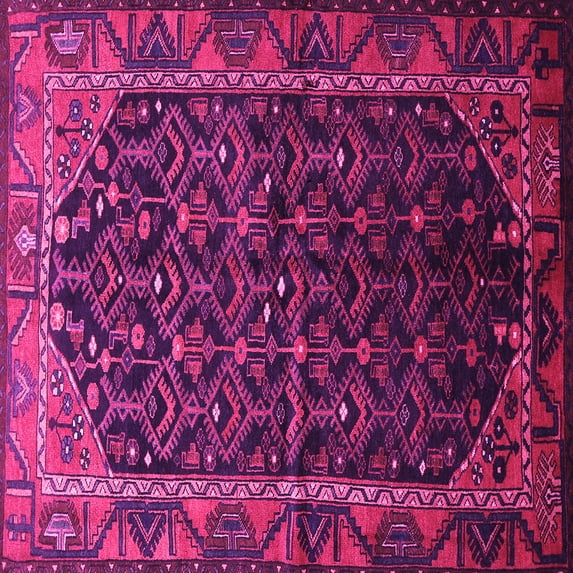 Ahgly Company Indoor Square Persian Pink Traditional Area Rugs, 6' Square