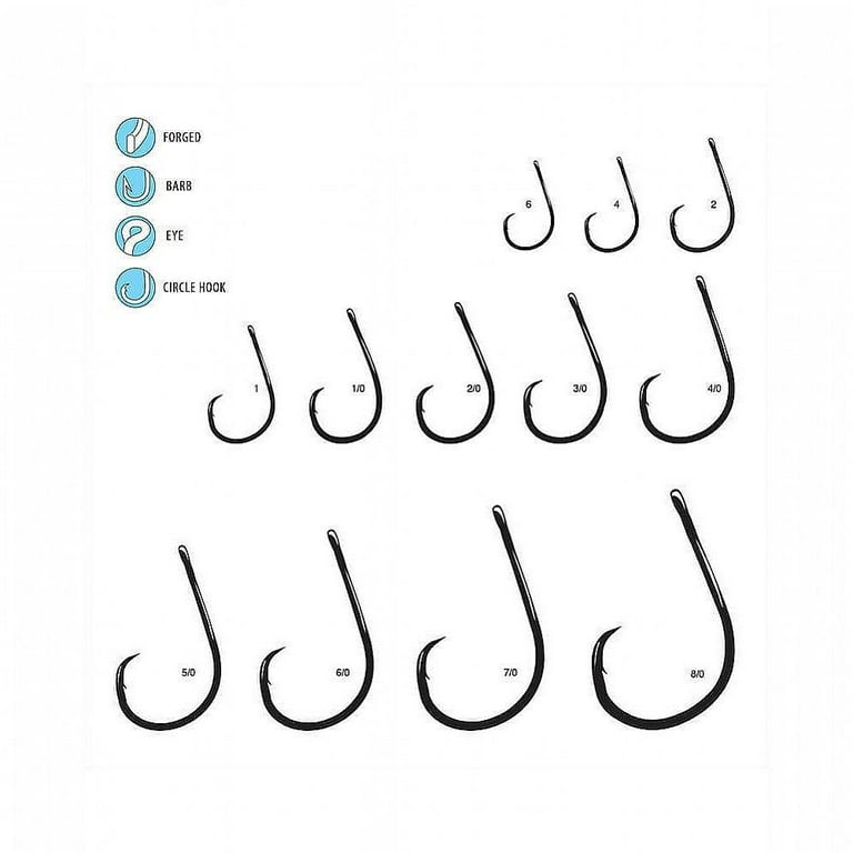 Crochet cercle point en ligne noir Gamakatsu 265418-25 NS taille 8/0 25