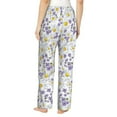 thumbnail image 3 of Xecao Daisies Flowers Women's Straight Lounge Pajama Pants: The Epitome of Relaxed Sleepwear, 3 of 9
