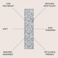 thumbnail image 3 of JONATHAN Y WASHABLE 2 x 8 Runner Rug, Keesha Bold Distressed Medallion - Cream/Blue, WSH316B-28, 3 of 9