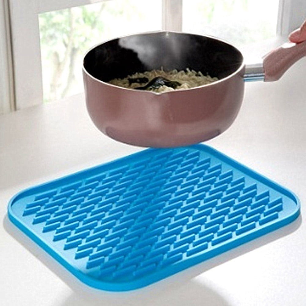 VERMON Kitchen Silicone Heat Resistant Table Mat Non-slip Pot Pan Holder  Pad Cushion
