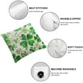 thumbnail image 6 of nygtbtfer St Patricks Day Square Pillow Green Lucky Shamrock Clover Decorative Square Pillow Cases Set of 2 Spring Holiday Throw Pillows Farmhouse Home Decor For Sofa Couch Bedroom Outdoor White, 6 of 7