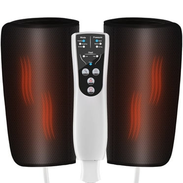 KFFKFF Leg Massager with Heat for Circulation and Pain Relief, Calf Massager Air Compression with 3 Modes, 2 Heating Levels, 3 Intensities, Calf Wraps Massager with Handheld Controller