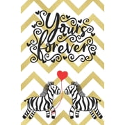 Romantic Journals and Coloring Books for Yours Forever: Cute Notebook with Quotes for Zebra Lovers Valentine Present Loved One Friend Co-Worker Kids, Book 1, (Paperback)