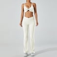 thumbnail image 5 of Athletic Pants for Women Plus Size Seamless Flared Workout Pants Stretchy Bootcut Yoga Pants Flared Leggings for Women for Workout Running Athletic Activewear, 5 of 7