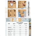 thumbnail image 6 of Double Breasted Women Solid Color Casual Crop Trench Coat Lady Office Jacket with Pocket, 6 of 6