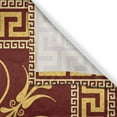 thumbnail image 3 of Ambesonne Greek Kitchen Curtains, Old Fashioned Frame Design, 55"x45", Yellow and Ruby, 3 of 3