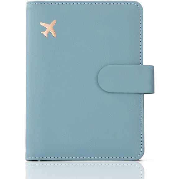 Premium Leather Passport Holder Covers Case, Waterproof Rfid Blocking Travel Wallet Passport Holder with Pen Holder, Cute Passport Book for Women/Men