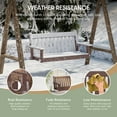 thumbnail image 6 of WestinTrends Malibu Outdoor Patio HDPE Hanging Front Porch Swing Bench, Dark Brown, 6 of 16