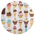 thumbnail image 3 of A Collection of Different Ice Creams Round Carpet Circle Rug Outdoor Patio Area Rug Washable Large Area Rugs Hallway Room Decor Fitness Mats, 3 of 8
