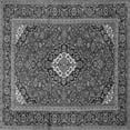 thumbnail image 1 of Ahgly Company Indoor Square Medallion Gray Traditional Area Rugs, 5' Square, 1 of 1