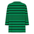 thumbnail image 4 of Womens Plus Size Fall Clothes, 3/4 Sleeve Shirts for Women Fashion Loose Fit Striped Printed Button Up Crewneck T-Shirts, 4 of 6