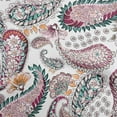 thumbnail image 1 of oneOone Cotton Poplin Twill White Fabric Asian Paisley Dress Material Fabric Print Fabric By The Yard 56 Inch Wide, 1 of 1