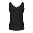 thumbnail image 4 of JIUKE Summer Eyelet Tank Tops for Women V Neck Loose Fitted Sleeveless Lightweight Comfy Tee Shirts Black L, 4 of 7