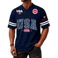 thumbnail image 4 of Evdexr 250th Anniversary Shirts Men Crew Neck Short Sleeve U.s. 250th Anniversary Graphic Tees American Flag Red White Blue Liberty American Birthday Shirt Navy M, 4 of 5