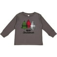 thumbnail image 3 of Inktastic Merry Christmas Plaid Trees Boys or Girls Long Sleeve Toddler T-Shirt, 3 of 5
