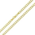 thumbnail image 2 of 10K Yellow Gold 4.5mm Hollow Cuban Chain, FREE Microfiber Cloth, Curb Link Mens Womens Necklace, Giorgio Bergamo, 2 of 7