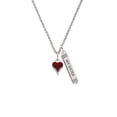 thumbnail image 2 of Delight Jewelry Silvertone Small Long Maroon Heart Silvertone Always My Sister Bar Charm Necklace, 23", 2 of 4