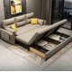 thumbnail image 2 of Sofá cama ajustable reclinable para sala de estar, litera plegable de tela moderna con almacenamiento, 2 of 4