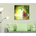thumbnail image 2 of Canvas Prints Wall Art - Zen Stones Red Hibiscus and Bamboo on The Water Spa Concept | Modern Wall Decor/Home Decoration Stretched Gallery Canvas Wrap Giclee Print & Ready to Hang - 16" x 16", 2 of 4