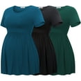 thumbnail image 1 of Bearsland T-Shirts de Maternité à Manches Courtes pour Femmes, Vêtements de Grossesse, Lot de 3, 1 of 7