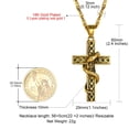 thumbnail image 2 of KeyStyle Cross Necklace for Men Stainless Steel Snake Cross Pendant Chain Necklace Catholic Christian Religious Men Jewelry Christmas Father Day Gift, 2 of 7