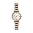 thumbnail image 1 of Fossil Womens Carlie Mini Quartz Stainless Steel Three-Hand Watch, Color: Rose Gold/Silver Model: ES4649, 1 of 4