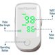 thumbnail image 4 of Oxímetro de pulso HealthSmart para la punta del dedo que muestra la saturación de oxígeno en sangre, la frecuencia cardíaca y la barra de pulso con pantalla LED. Preciso y confiable, color verde., 4 of 5