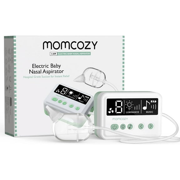 Momcozy Aspirador Nasal Para Bebé, Aspirador De Nariz Eléctrico De 65 kPa Para Niños Pequeños Con 9 Niveles De Succión