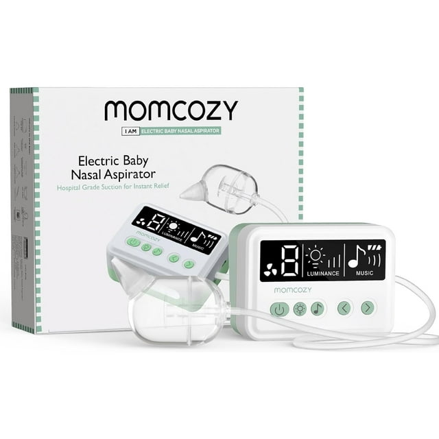 Momcozy Aspirador Nasal Para Bebé, Aspirador De Nariz Eléctrico De 65 kPa Para Niños Pequeños Con 9 Niveles De Succión