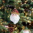 thumbnail image 5 of CJC Christmas Tree Ornaments Holiday Keepsake Gift Glass Christmas Decorations Xmas Gifts Pendant (Santa Claus 2 Pcs), 5 of 8