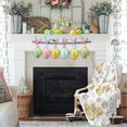 thumbnail image 3 of Luxury Plush Easter Blanket Cute Bunny Pink Bud Bow Tie Eucalyptus Leaves Throw Blanket for Couch,Lightweight Soft and Warm Throws Blankets for Sofa Bed Living Room in Spring 60"x80", 3 of 6