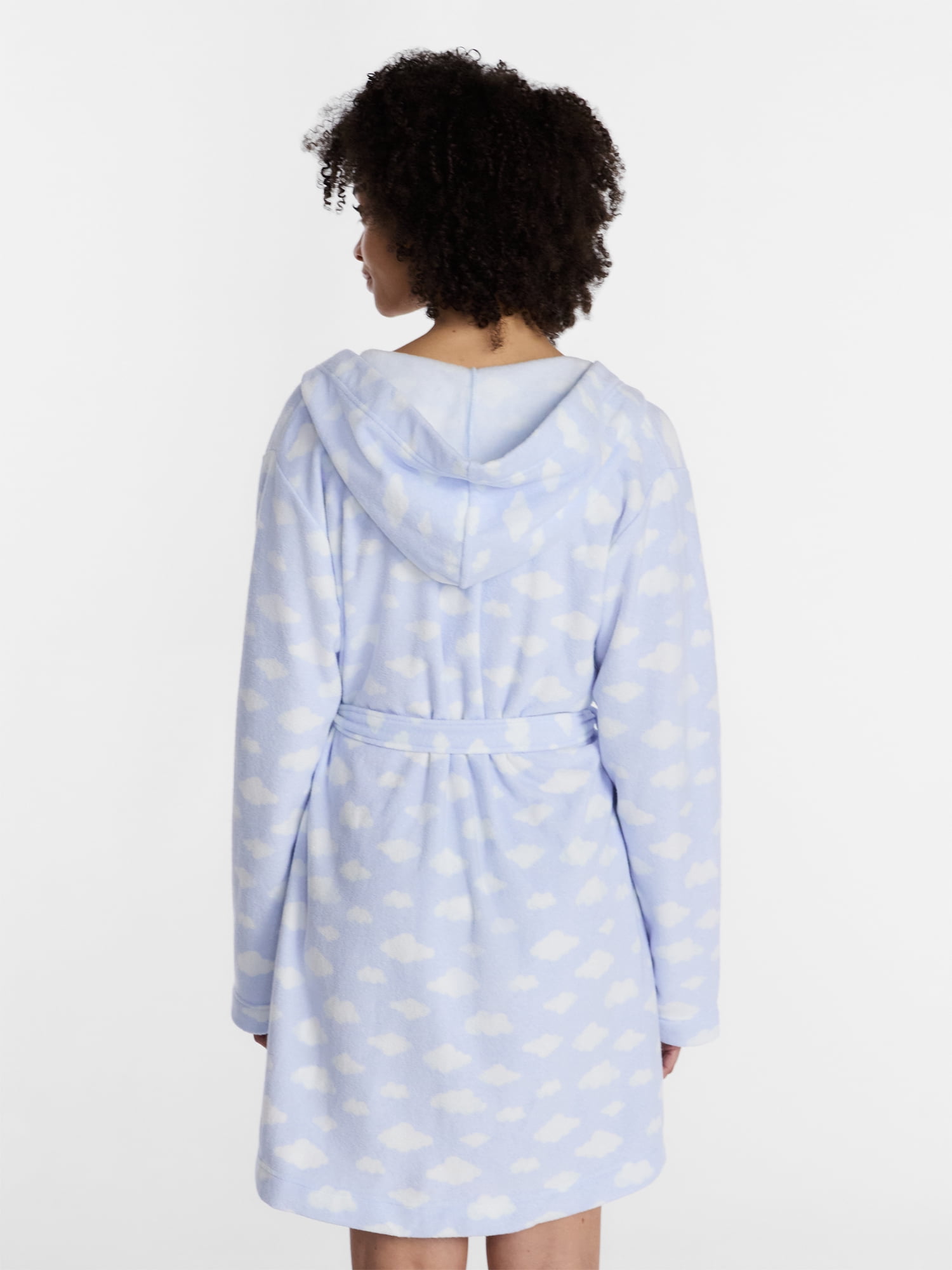 No Boundaries Terry Hooded Robe, Women’s and Women’s Plus S-3X