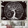thumbnail image 4 of Tree of Life Tapestry,Black and White Galaxy Space Tapestries Aesthetic Psychedelic Wall Hanging decor for Living Room Bedroom, 4 of 8